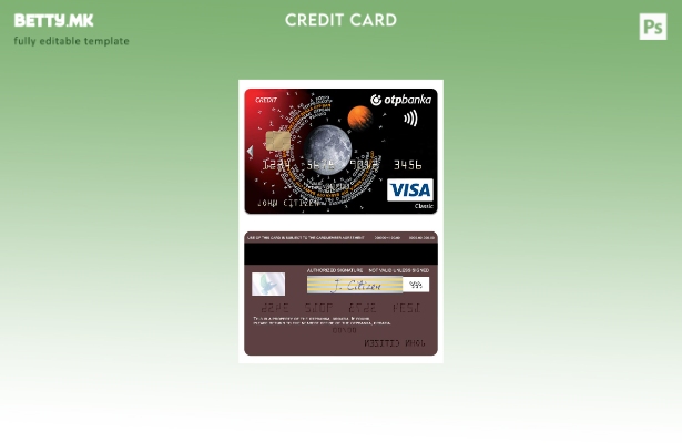 Модерен стил на Хрватска ОТП банка виза класична рата шаблон